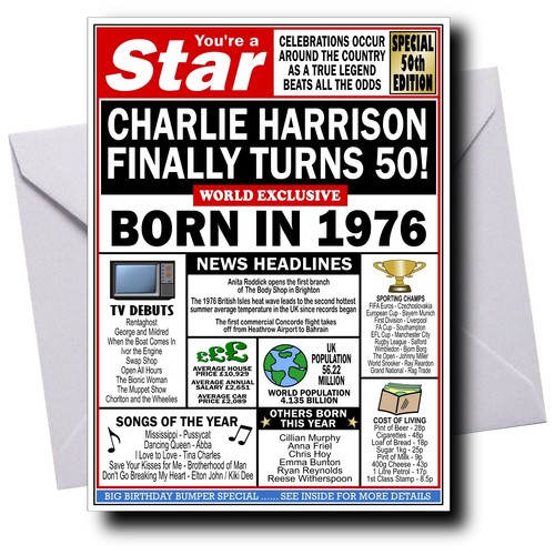 Personalised 50th birthday - personalised,