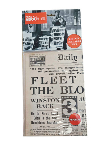 Replica war time newspapers - replica,