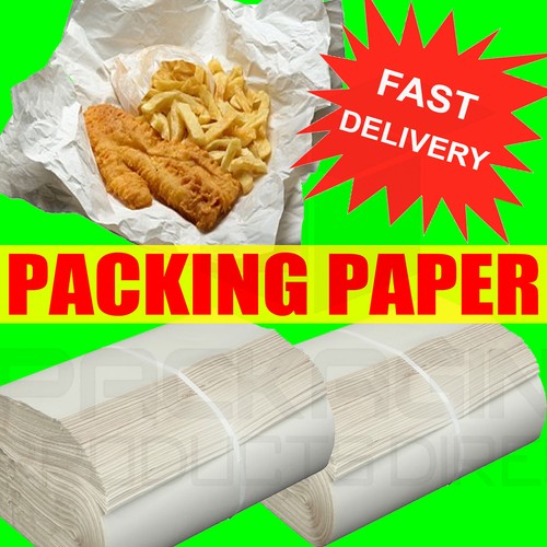 White packing paper chip shop - packing,