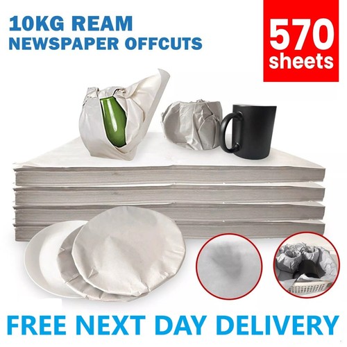 10kg white newspaper offcuts - white,